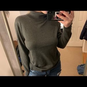 Grey turtleneck sweater